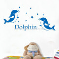 wholesale lovely dolphin wall sticker great wall sticker for bedroom QTS033